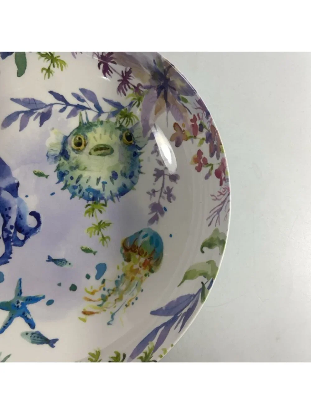 Pier 1 Sea Life Melamine Serving Bowl 12